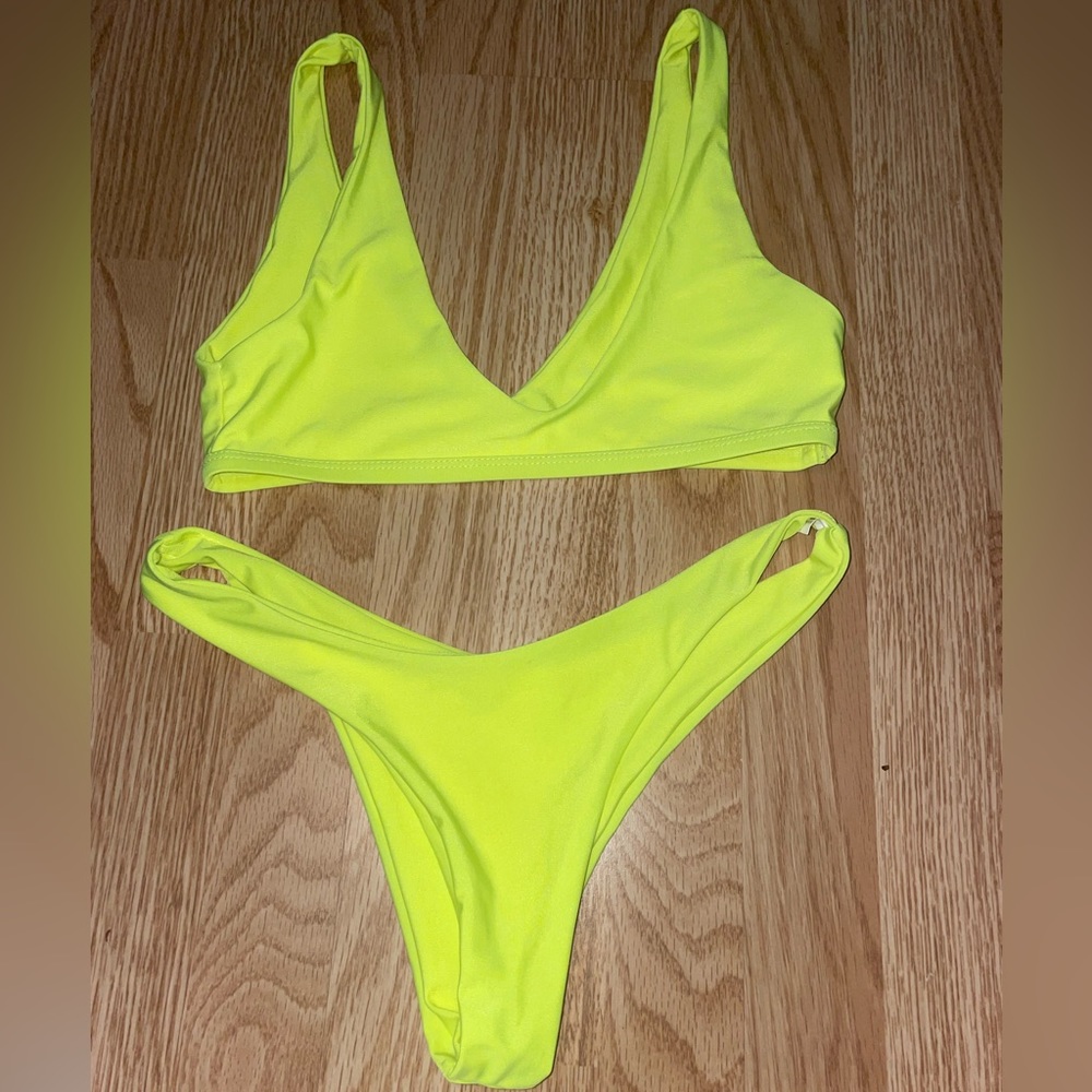 neon green bikini